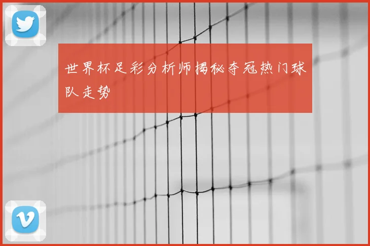 世界杯足彩分析师揭秘夺冠热门球队走势